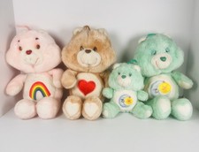 Vintage 1983 Kenner Care Bears Plush Lot of 4 Bedtime Tenderheart Cheer Bear