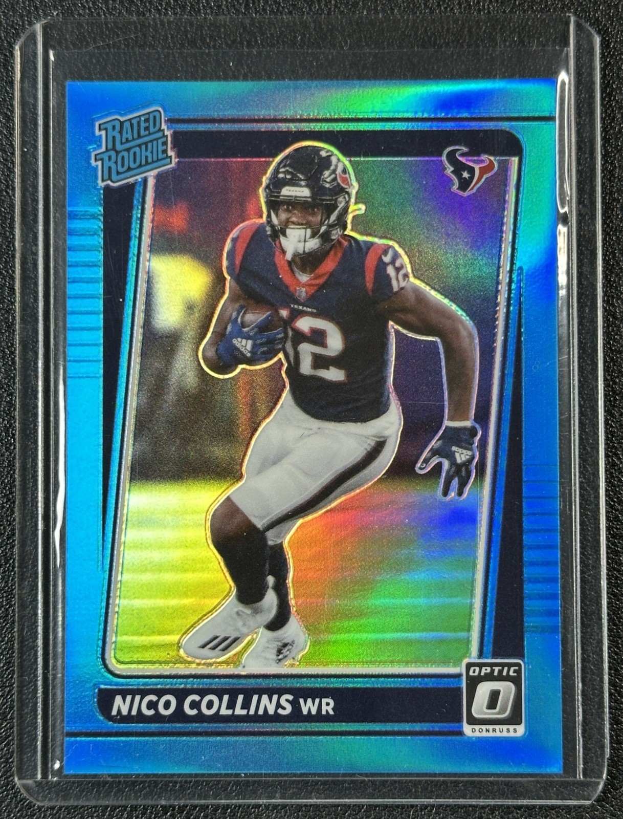 NICO COLLINS 2021 PANINI DONRUSS OPTIC #230 ROOKIE AQUA RC 261/299 TEXANS