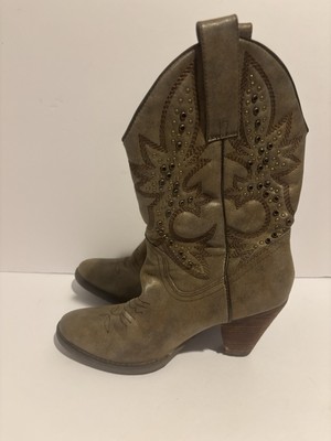 Very Volatile Boots Women s 7.5 Los Angeles Cowgirl Western  Brown Leather