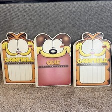 VTG  1978 GARFIELD & ODIE Mead Letter Tablet 60 decorated sheets Lot Of 3 Unused