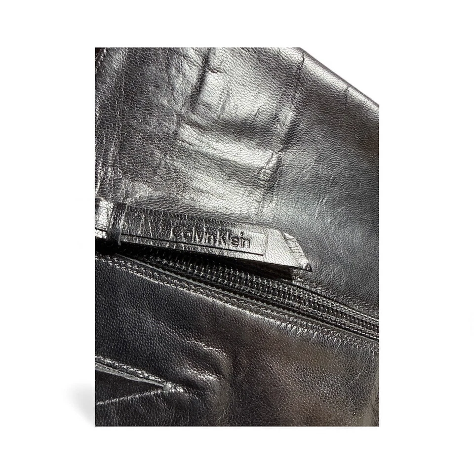 Botas de cuero negras hasta la rodilla Calvin Klein para mujer talla 8M - botas altas de moda Foto 4 de 4