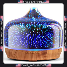 Glass Essential Oil Diffuser 500ml Ultrasonic Aromatherapy Humidifier