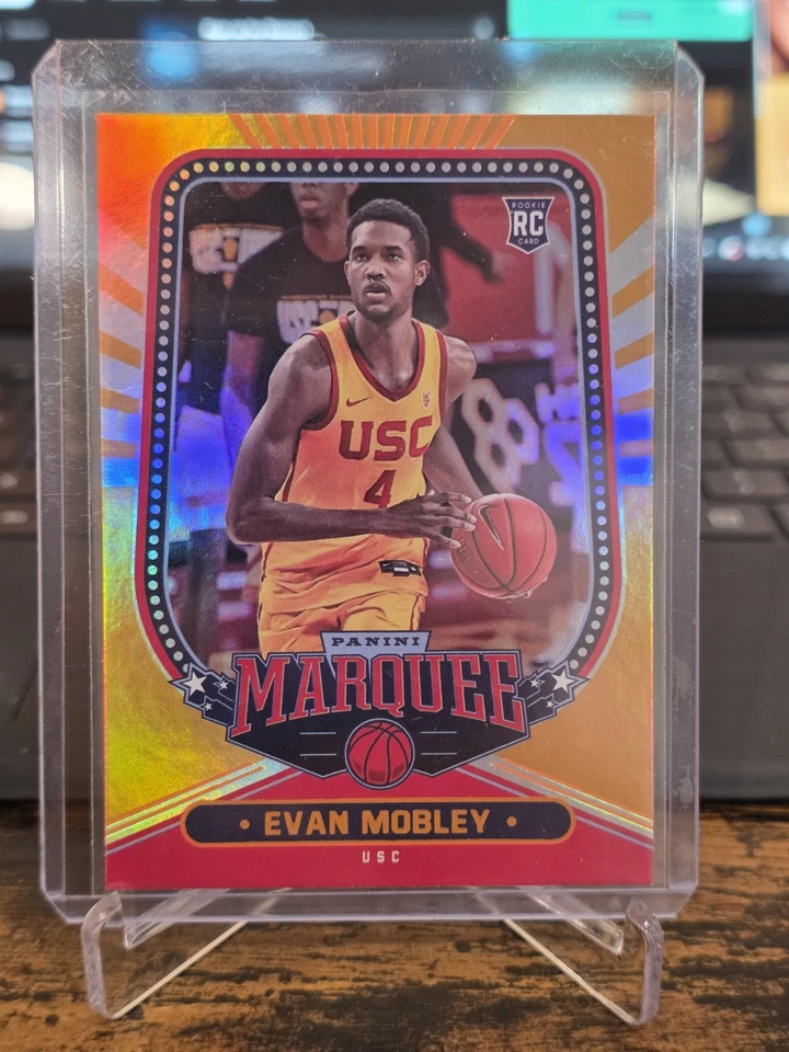 2021 Panini Chronicles Marquee Draft Picks Evan Mobley Rookie orange RC#142 - Image 3 of 4