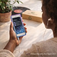 iPod Touch 7th Gen Case Liquid Glitter Hearts Cover + Glass Screen Protector