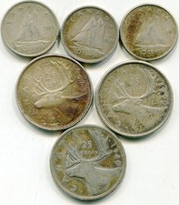 Canada 80% silver coins lot of $1.05 face value (.63 oz ASW)   lotjan3946 0.93 per troy oz