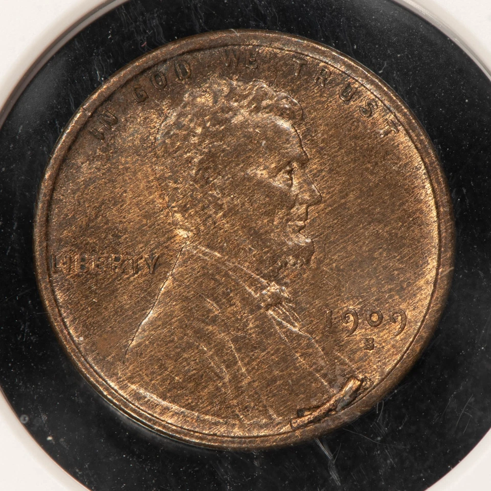 1909-S 1c Lincoln Wheat Cent - Mint Error Lamination -  NGC MS 64 RB - SKU-B5205 - Image 3 of 4