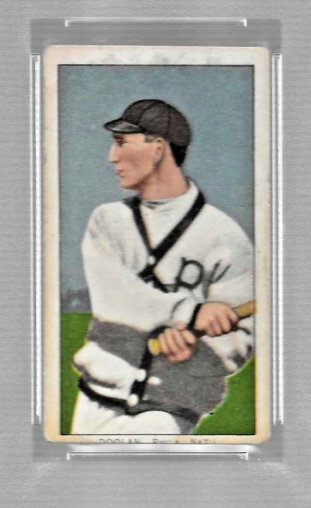 1909-11 T206 PIEDMONT 350 TOBACCO BASEBALL CARD MICKEY DOOLAN PSA 3 MC PHILLIES view 3