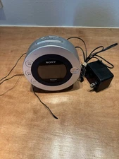 Sony Dream Machine ICF-CD3iP FM/AM Clock Radio w/CD Player iPhone Dock TESTED