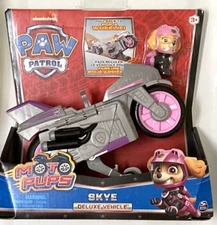 NIB Paw Patrol Moto Pups Skye Deluxe Pull Back Motorcycle Vehicle Figure Toy