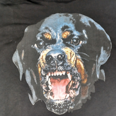 Givenchy Riccardo Tisci Rottweiler Dog Hoodie Mens S Black Cotton