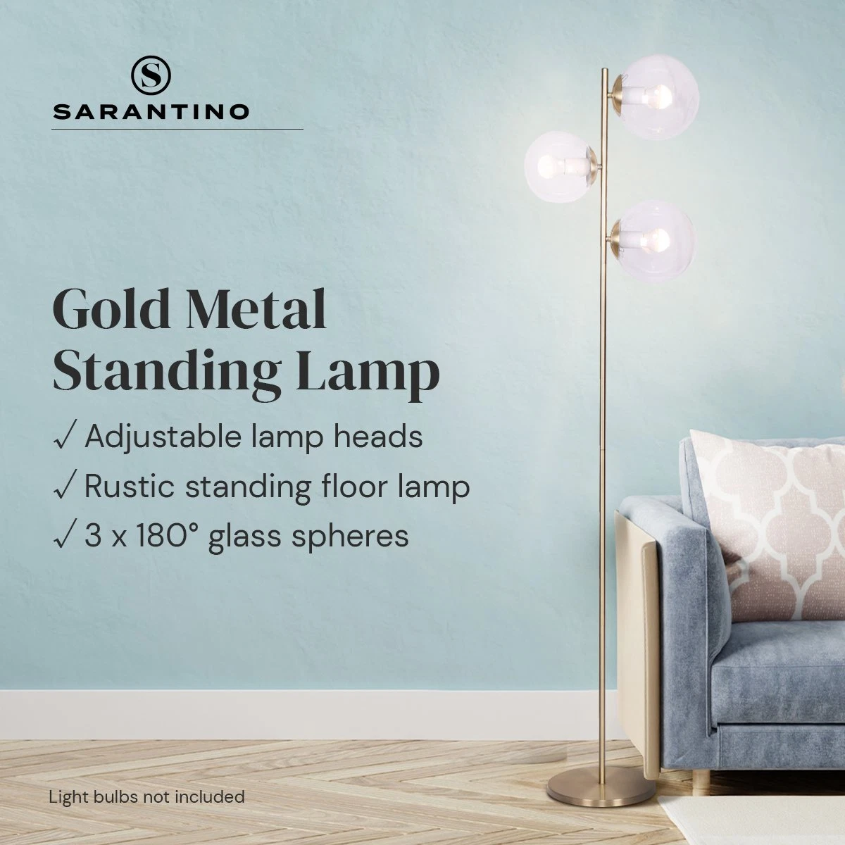 Metal standing lamp outlet