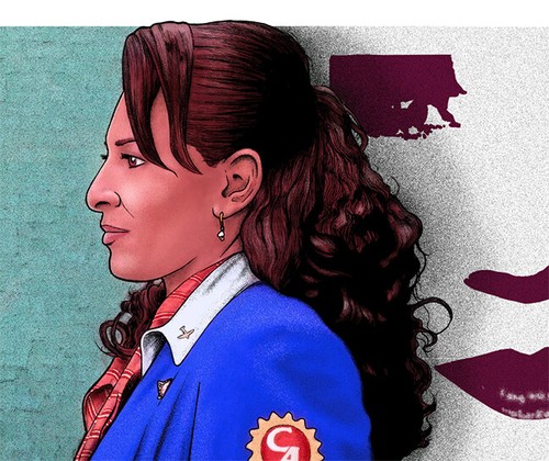 Póster original ""Jackie"" marrón estampado artístico azul película de Quentin Tarantino años 90 - Imagen 2 de 2