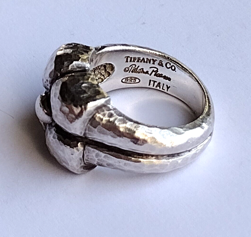 ! Vintage Tiffany & Co 925 PALOMA PICASSO Sterling gehämmerter Blumenring - 6,75 - Bild 9 von 9