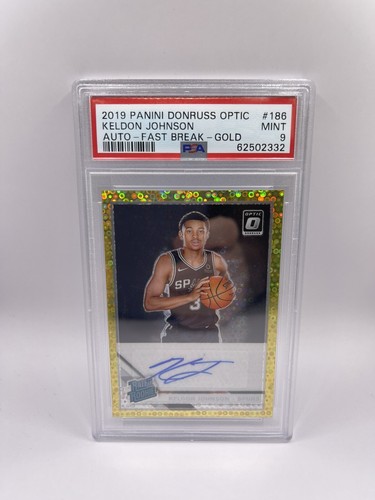 Keldon Johnson [Autograph Fast Break Gold] #186 2019 Panini Donruss Optic card