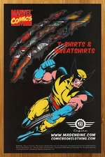 2005 Marvel Comics Apparel Print Ad/Poster Wolverine T-Shirts John Byrne Pop Art