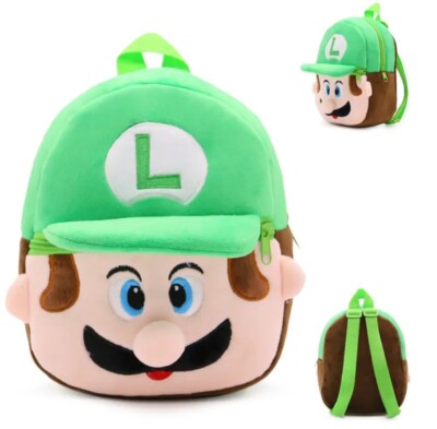 Luigi - Mario Bros - Kinder Plüschrucksack/Rucksack - Disney - Anime - Geschenk