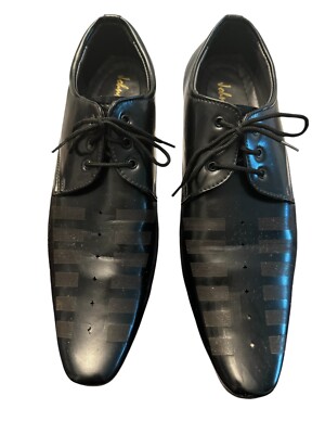 Johnnie Walker Leather Lace Up Black Mens Dress Formal Shoes