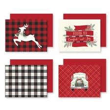 My Mind's Eye Comfort and Joy. 4 Cards & Envelopes, Holiday Cards