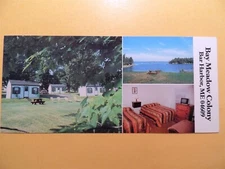Bay Meadows Colony Cottages Bar Harbor Maine vintage oversized postcard 