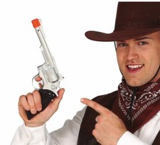 Toy Gun Plastic Handgun Cowboy Sheriff Fancy Dress Pistol Halloween 32cm 18893