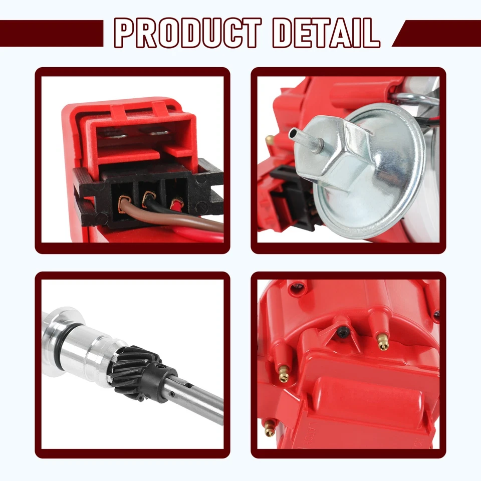 Distributor HEI w/ Ignition Wires For 78-85 Chevrolet Inline GMC 292 250 230 L6 - Image 3 of 4