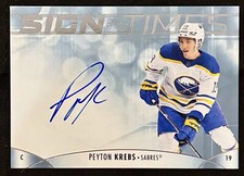 23-24 UD SP Authentic Hockey Sign of the Times Auto SOTT-PK Peyton Krebs -