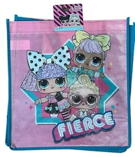 L.O.L. Surprise! Reusable Tote Bag "Fierce" Pink Eco Friendly 12 Inch X 13 Inch