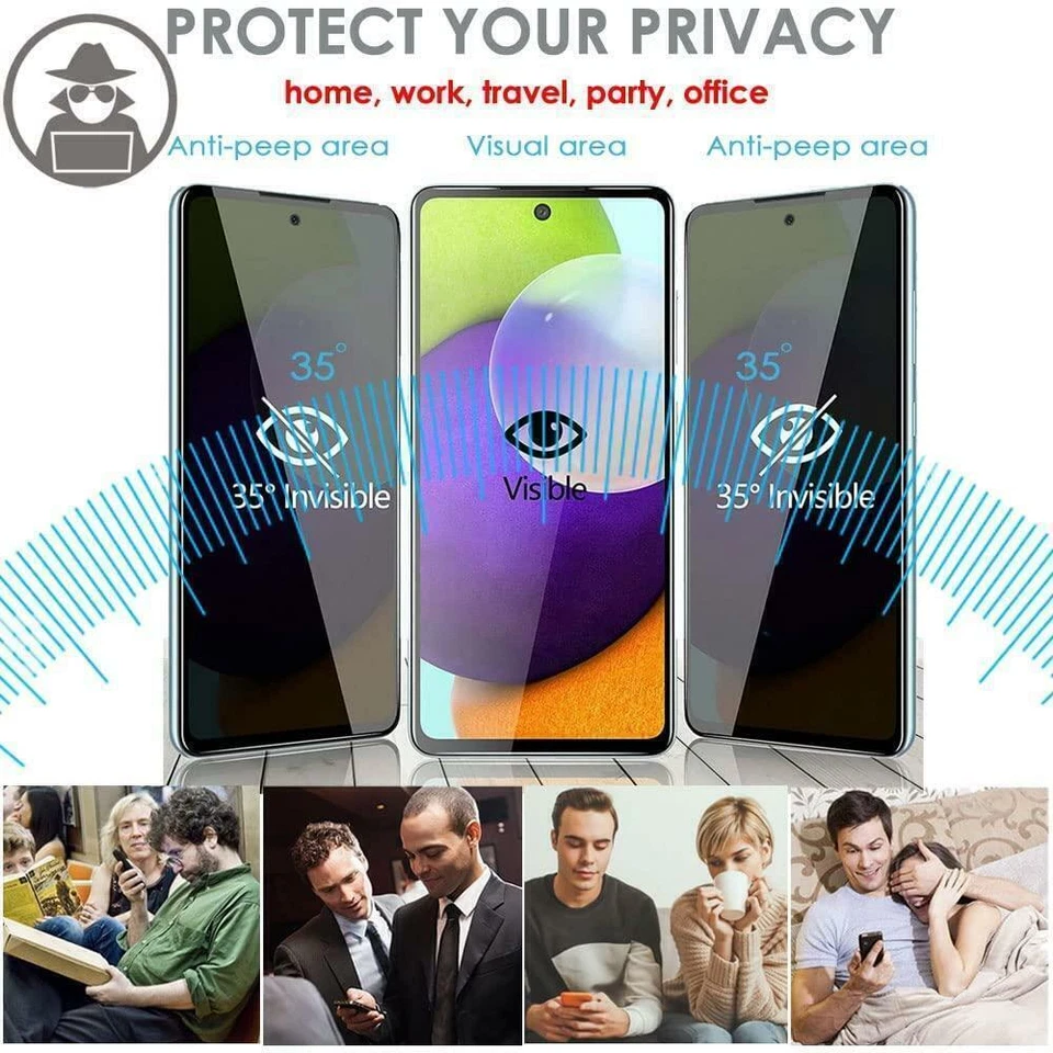 P022 Temper Glass Privacy For Oneplus 10R,10T,ACE Screen Protector - Image 4 of 4