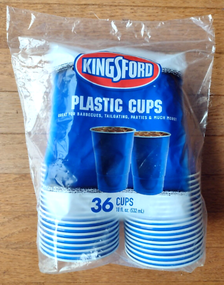 Kingsford 36 Heavy Duty Blue Plastic Cups 18 oz Flip Cup Party Grill  Tailgating | eBay