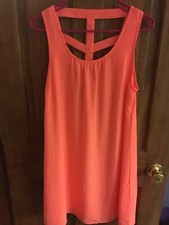 UMGEE Cage Back Detail Dress, color -Mango, Size Sm