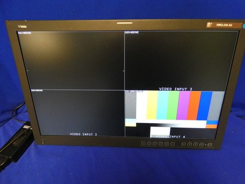 Wohler RMQ-230-3G 23" Quad Split LCD Monitor w/ power supply, Great Picture - Picture 12 of 17