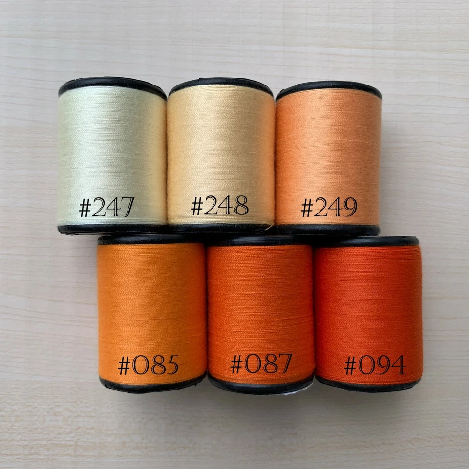 Orange Color shades 6 Spools Sewing Thread All Purpose Spun Polyester 600 Yards - Image 2 of 4