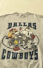 Dallas Cowboys Looney Tunes Grey T shirt Retro style Funny Cartoon tee HN2208