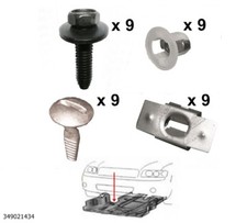 Unterfahrschutz Einbausatz Unterboden Repair Set 36-tlg CITROEN C8 EVASION JUMPY