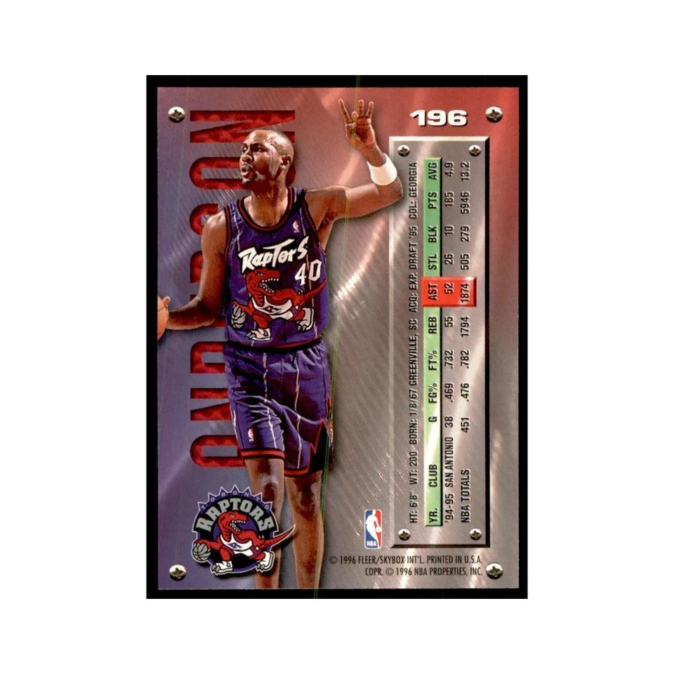1995 Fleer Metal Willie Anderson Basketball Cards #196 - Image 2 of 3