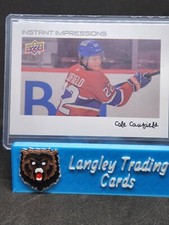 22/23 Upper Deck Series 1 Instant Impressions Cole Caulfield 