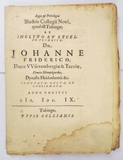 Johanne Friderico W&uuml;rttemberg 1614 Edict Decree