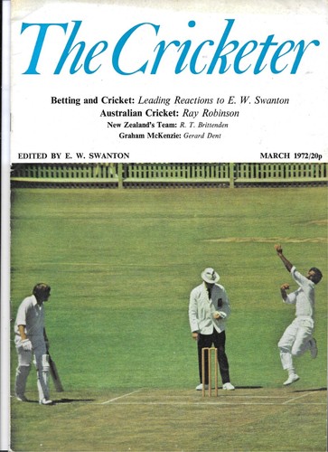 THE CRICKETER - BETTING AND CRICKET - March 1972