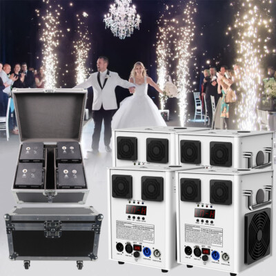 700W Cold Spark Machine Firework Machine Stage Effect DJ Wedding DMX Flight Case