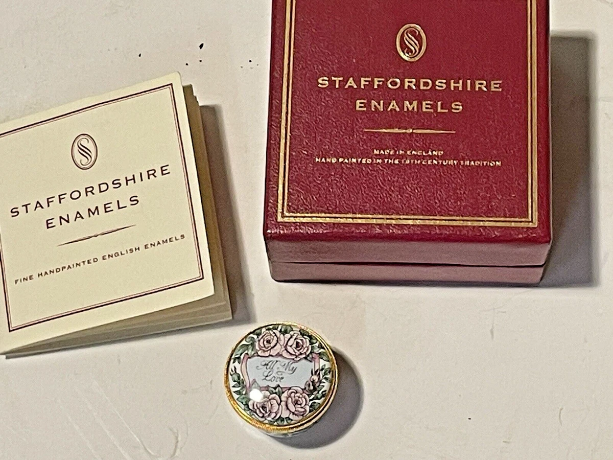 Staffordshire Enamel In Collectible Decorative Trinket Boxes for