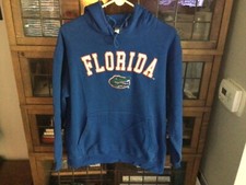 Florida Gators Blue Embroidered Spell Out W Gator Logo Sweatshirt SZ L - Cool
