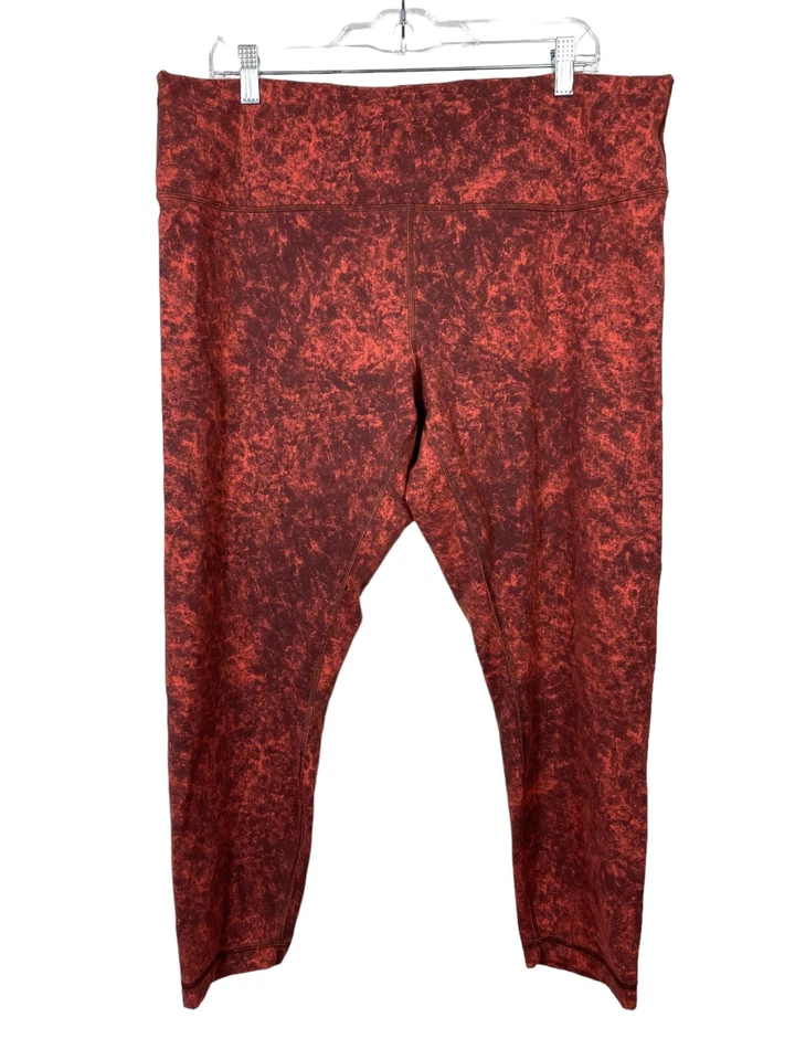 Lululemon Wunder Train Sz 20 High Rise 25" Leggings Autumn Red Black Denim Wash - Image 2 of 4