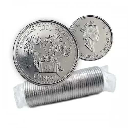 Complete SET 2000 Canadian 25 cent Millennium 12 Coin Jan.-Dec. Quarters BU UNC - Picture 7 of 14