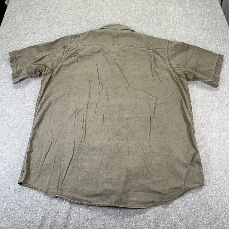 RedHead Button Shirt Mens XL Gray Short Sleeve Utility Canvas - Image 4 of 4