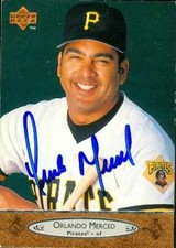 Orlando Merced autographed Baseball Card Pittsburgh Pirates 1996 Upper Deck #178