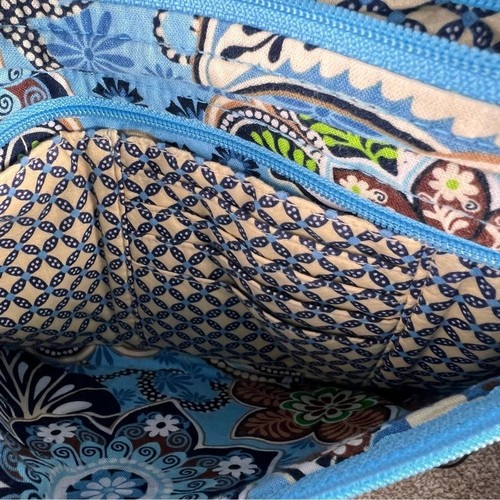 Vera Bradley Mail Bag Bali Blue Purse Messenger Style Lobster Claw Clip - Picture 13 of 13