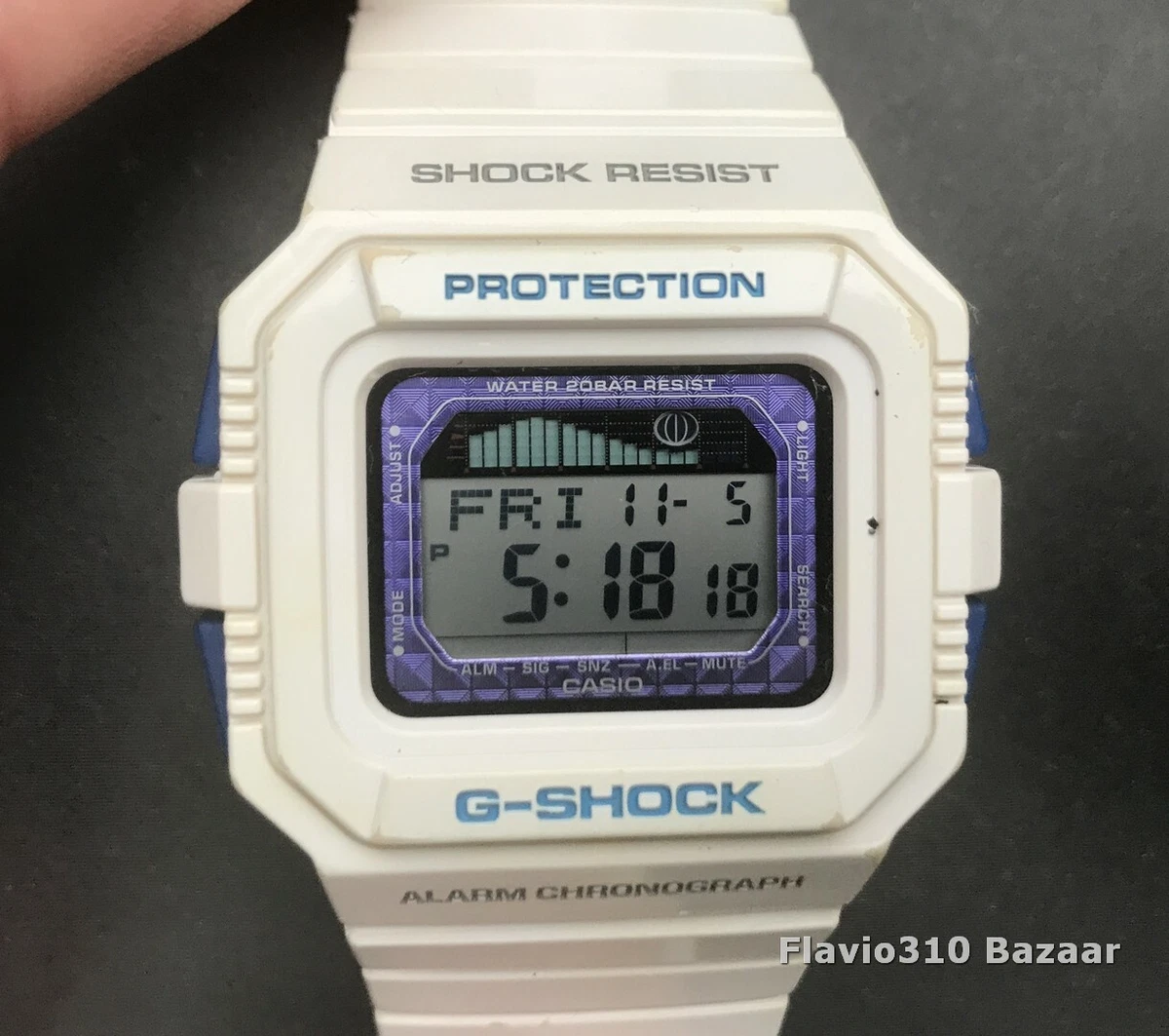 Casio G-SHOCK GLX-5500 (3151) G-LIDE Tide & Moon Data World Time - New Battery