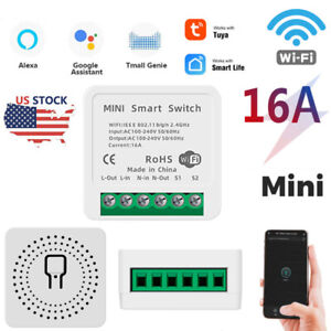 16A MINI Wifi Smart Switch Timer Lichtschalter Arbeit mit Alexa Echo Google Home
