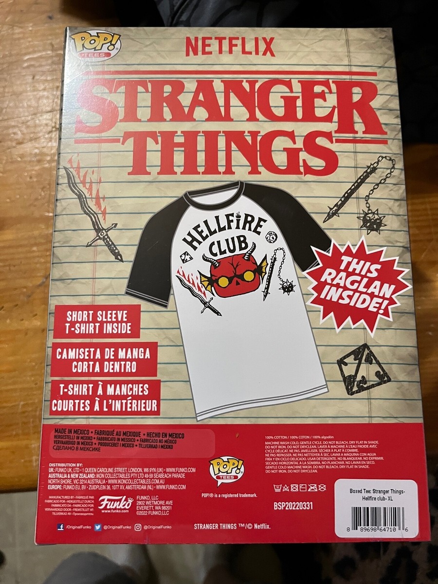 SF・ファンタジー・ホラー FUNKO x STRANGER THINGS HELLFIRE CLUB XL 2022 NEW Stranger Things Season 4 Hellfire Club Pop! T-Shirt