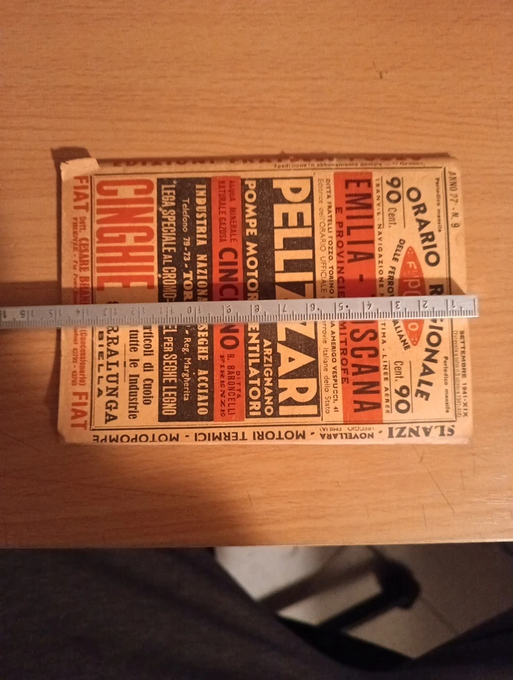 FERROVIE TRENO ORARIO REGIONALE EMILIA ROMAGNA SETT. 1941 FRATELLI POZZO TORINO - Immagine 2 di 4